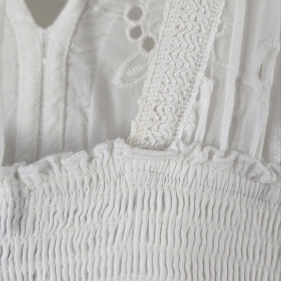 Misa Los Angeles Althea 100% White Cotton Coverup Dress XS - Picture 13 of 13